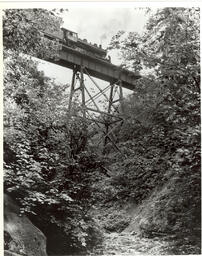 Train crossing bridge in the Copper Country (1 of 2)