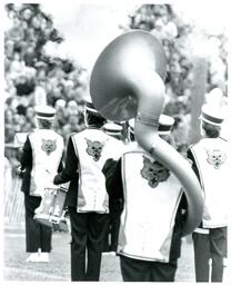 Backs of Marching Band Members (Part of the NMU Historic Photographs Collection)