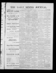 The Daily Mining Journal, 1885-08-14