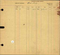 Copper Range Company Transfer Ledger 1907-1928, #076 Expenses P