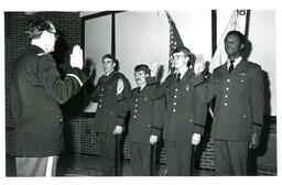 Men in Military Uniforms Taking an Oath (Part of the NMU Historic Photographs Collection)