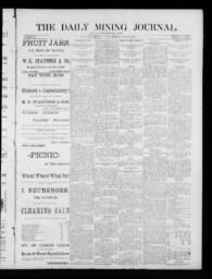 The Daily Mining Journal, 1885-08-03