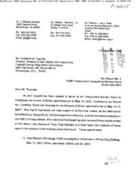 Technical Reasons for the Release of Silver Lake Reservoir on May 14-15, 2003 Report Number 2