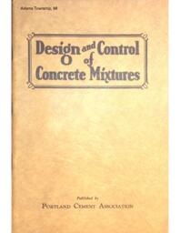 Design and Control of Concrete Mixtures