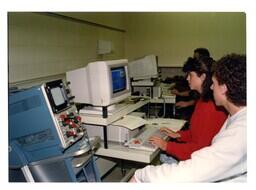 Student Typing in Computer Lab (Part of the NMU Historic Photographs Collection)