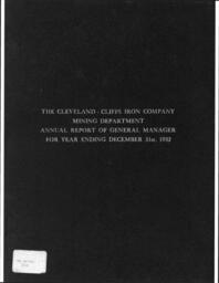 Cleveland-Cliffs Iron Company Mining Department Annual Report, 1932 (Part 1)