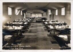 Mess Hall at Camp Wells, Cedar River, Michigan