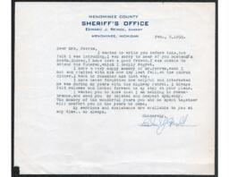 Edward J. Reindl to Mrs. Perras, 1955-02-06