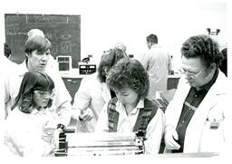 People Watching Lab Demonstration (Part of the NMU Historic Photographs Collection)