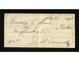 G. Glaser Receipt, 1924-07-15