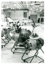 Warehouse of Airplanes and Airplane Engines (Part of the NMU Historic Photographs Collection)