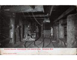 Electric Haulage Underground, Lake Angeline Mine, Ishpeming, Michigan