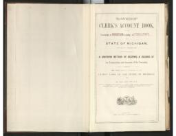 Thompson Township Clerk's Account Book, 1882-1890