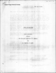 Grant Agreement Between the Michigan Department of Commerce and the Township of Adams