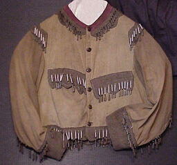 Leather shirt with tin cones (1 of 2--front)