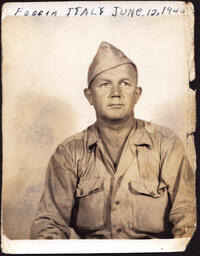 Soldier (Clarence Fabry?) in Foggia (Fobbia?) Italy