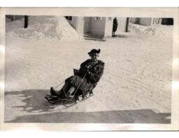 Aunt Lena on Sled