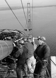 Cable spinning during Mackinac Bridge construction (16 of 33)