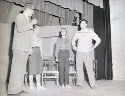 Masquers--"Enemy of the People" 1959: Four People Standing on Stage