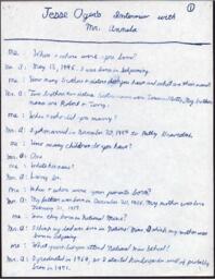 Mr. Annala Oral History Transcript, undated