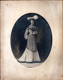 Full-Length Studio Portrait of Young Woman