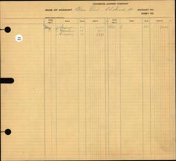 Copper Range Company Transfer Ledger 1907-1928, #058 Fire Loss