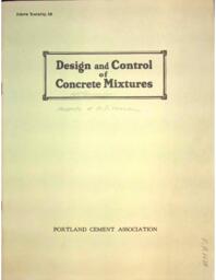 Design and Control of Concrete Mixtures, Second Edition