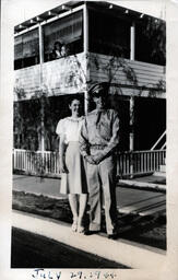 Tom and Dorotha Ross in Front of House