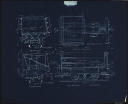 Dumping Car 50 Cu.Ft. Low Head Cars Half Plan