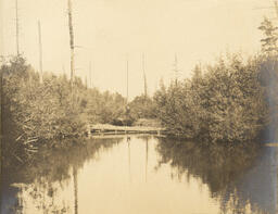 River in the Upper Peninsula with people in the background