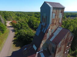 Drone's Eye View of the Champion Mine #4 Shaft House, 2018-09-03 (12 of 65)