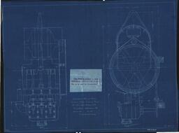 Foundation plan of 41/2? x 6? Vertical Triplex Sinking Pump