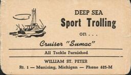 Deep Sea Sport Trolling in Munising, Michigan Business Card