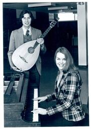 Mandolin Player and Pianist (Part of the NMU Historic Photographs Collection)