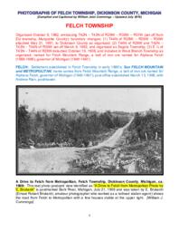 Photographs of Felch Township, Dickinson County, Michigan