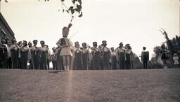 (008-029) Marching Band Playing on Lawn