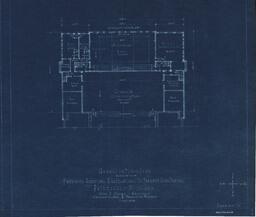 Proposed Addition to Present High School, Painesdale, Michigan, Gymnasium Floor Plan, Scheme “G”