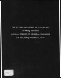 Cleveland-Cliffs Iron Company Mining Department Annual Report, 1959 (Part 1)