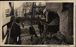 Men Posing with Pile of Ore at Baltic Mine