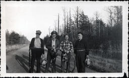 Tom Ross, Father, and Friends Grouse Hunting