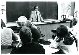 Professor Lecturing in front of Class (Part of the NMU Historic Photographs Collection)