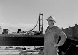 Finishing up the anchor piers for the Mackinac Bridge (3 of 7)