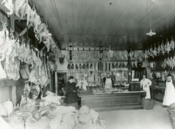 Interior view of the Hoose and Eaton Meat Market