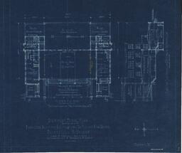 Proposed Addition to Present High School, Painesdale, Michigan, Basement Floor Plan, Scheme “G”