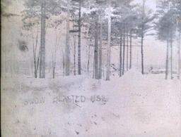 All Events Weekend 1959: "Snow Blasted Use" Painted Into Snow Sculpture