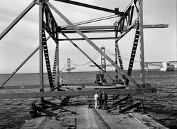 Assembled truss section for Mackinac Bridge