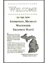 Stephenson Wastewater Treatment Plant brochure