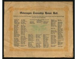 Ontonagon Township Honor Roll, 1918