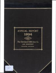 Cleveland-Cliffs Iron Company Land Department Annual Report, 1924