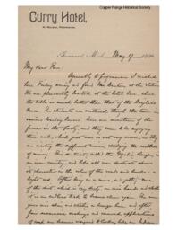 Lucius Lee Hubbard to Fannie Hubbard, 1892-05-17